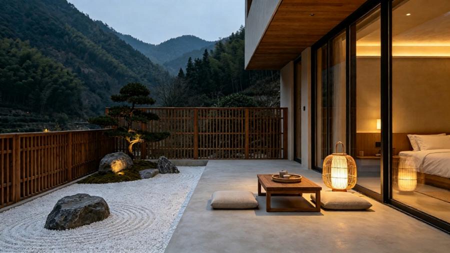 Japandi interior reference for YAZA 野在山川, Anji, Zhejiang, China