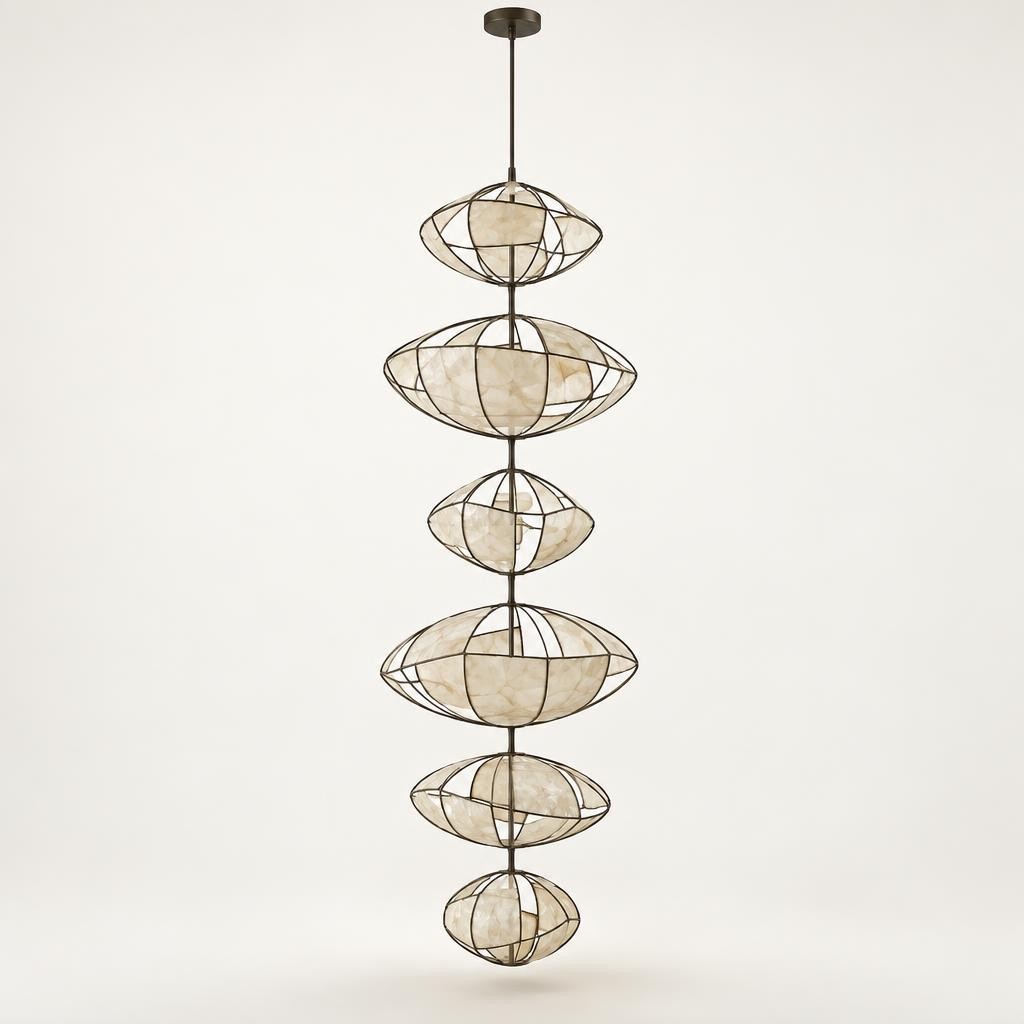 Moon Passage Shell Chandelier