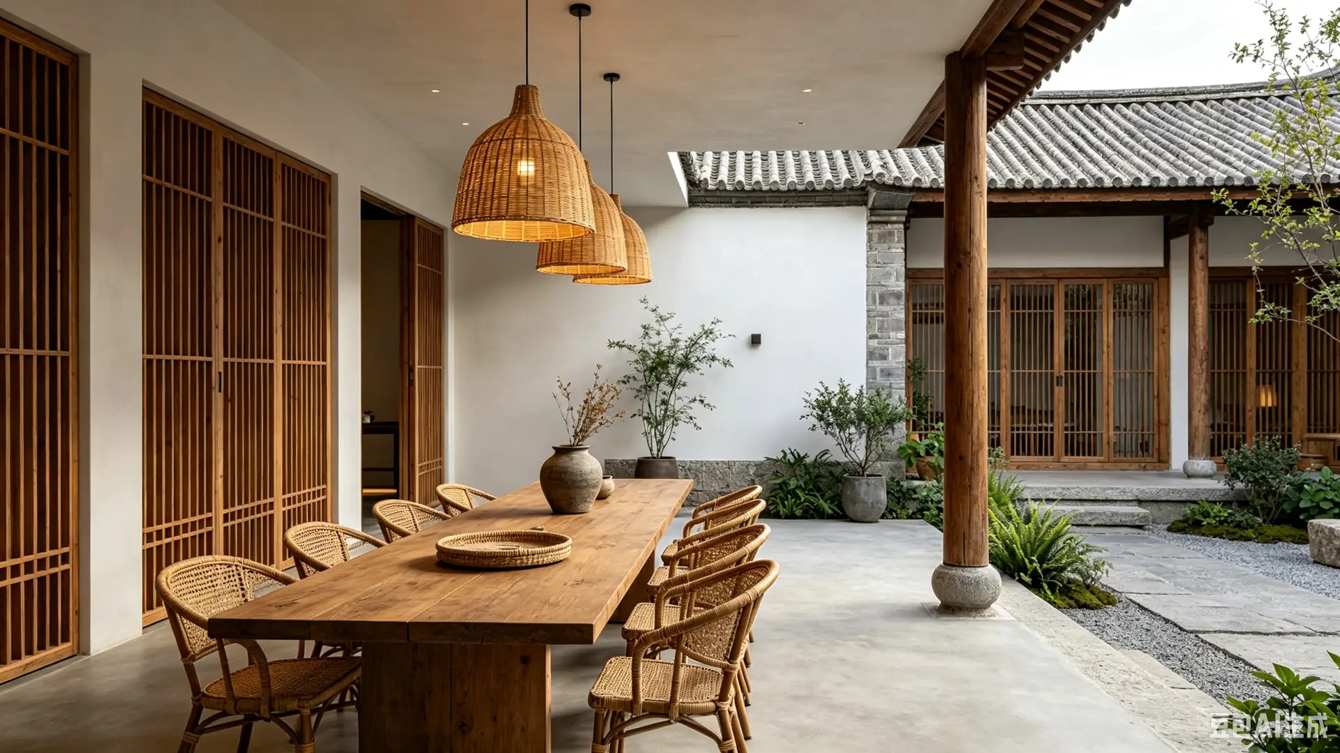 Japandi interior reference for 凡屋・松侘庭居, Dali, Yunnan, China