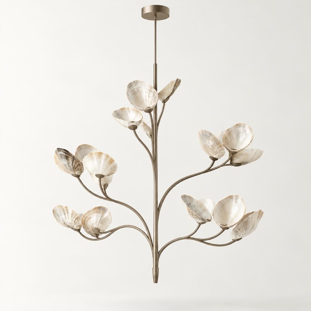 Tidal Hush Shell Chandelier