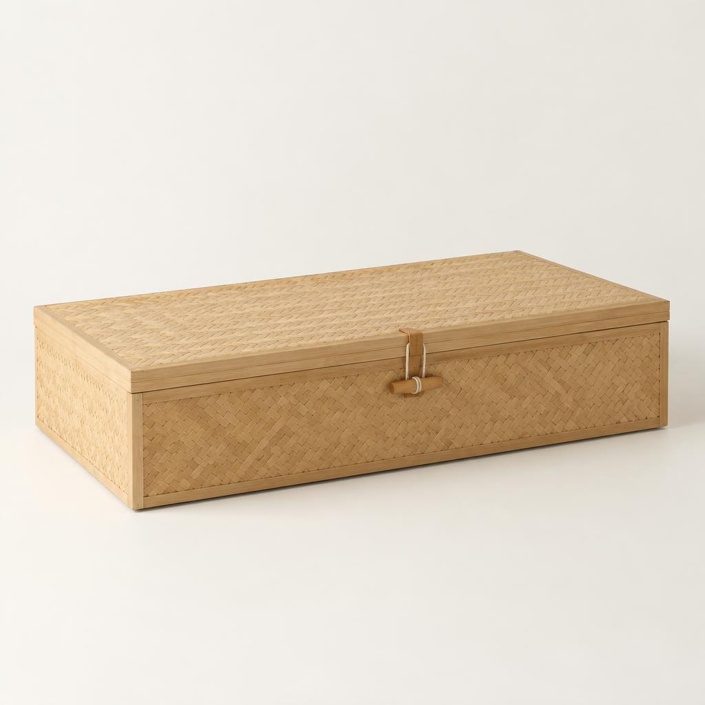 KYOTO Lidded Bamboo Underbed Storage Chest